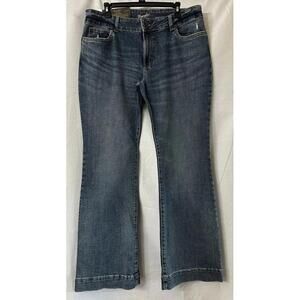 NWT Wrangler Retro Mae Mid Rise Womens‎ Medium Wash Jeans Denim Plus Size 15x34